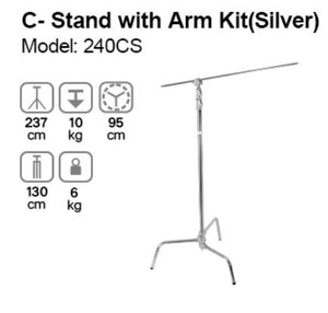 Pie Godox C-Stand 240CS 240cm con brazo