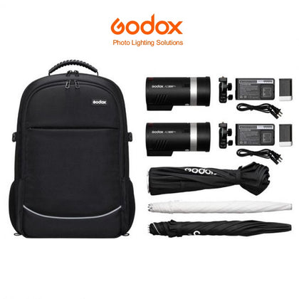 Dual Kit Godox AD300Pro con mochila y accesorios