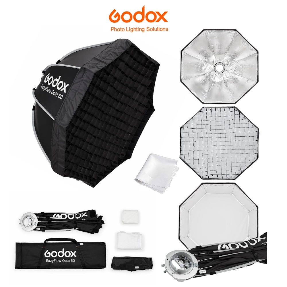 Godox EazyFlow Octa 60 cm – Softbox Octogonal Bowens