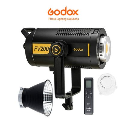 Foco híbrido Led-Flash Godox FV200 con HSS y receptor X 2.4Ghz