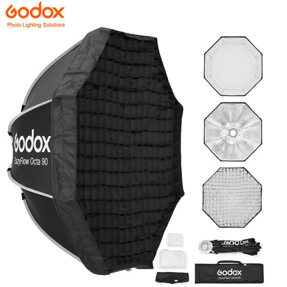 Godox EazyFlow Octa 90 cm – Softbox Octogonal Bowens
