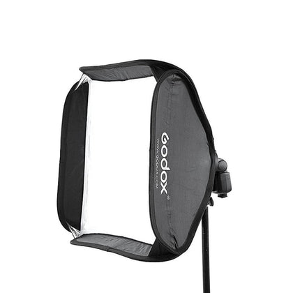 Softbox plegable 50x50cm doble difusor para flash compacto