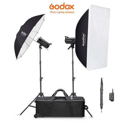 Kit 2 flashes Godox SK400II-V con transmisor y maleta