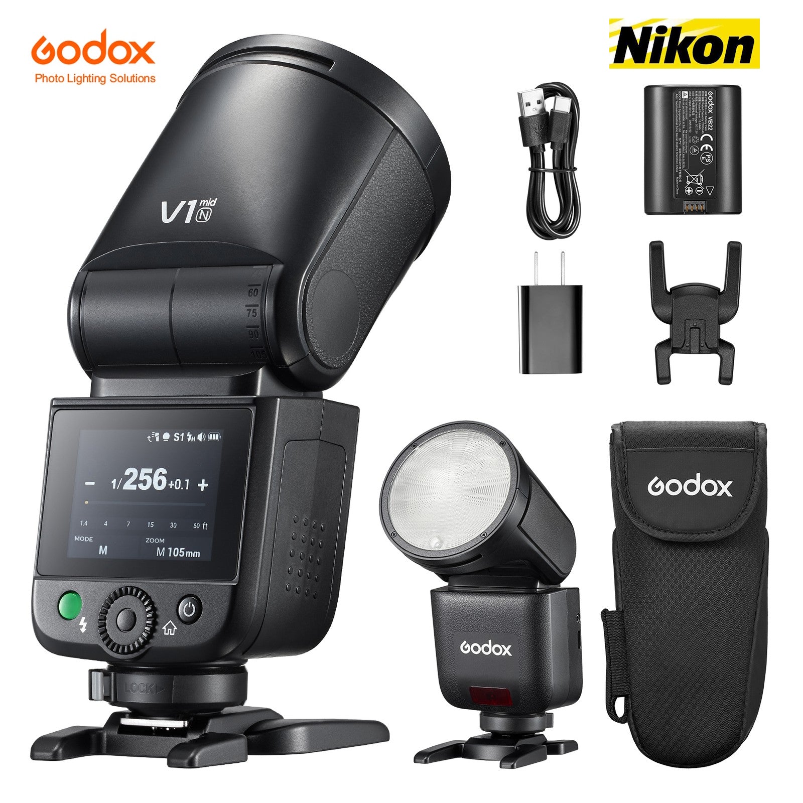 Godox V1 Mid para Nikon TTL y HSS
