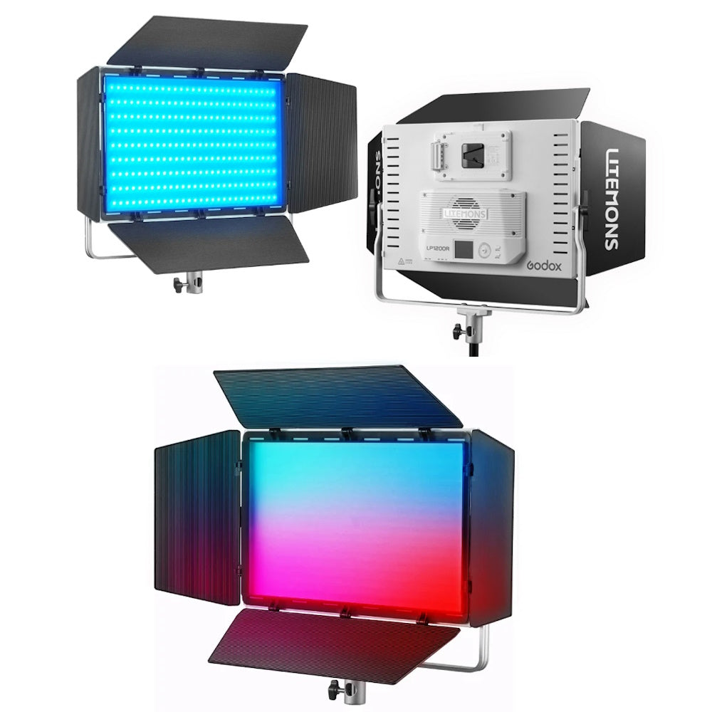 Godox Litemons LP1200R RGB LED Light Panel 3-light kit