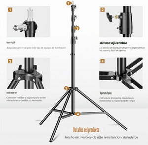 Godox 380F Heavy-Duty – Pie de iluminación profesional 380cm