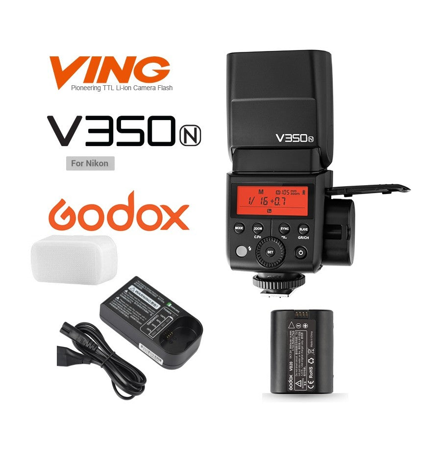 Flash Godox V350N wireless 2.4Ghz para Nikon