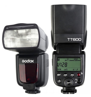 Kit 2 Flashes Godox TT600 HSS Gn60 receptor interno 2.4Ghz y transmisor X2T