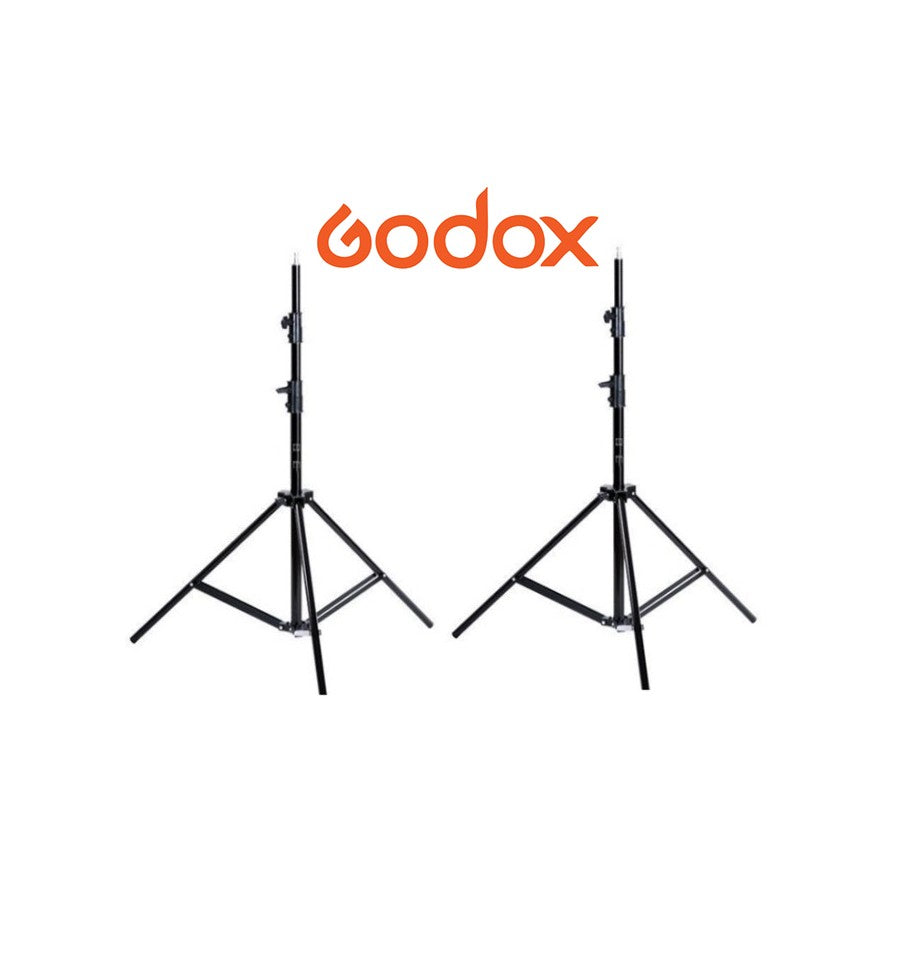 Kit 2 Pies de estudio Godox con sistema de absorción de impactos 2.60m