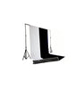 Kit Soporte fondos 2,6x3 metros + fondos algodón blanco y negro 3x6 metros
