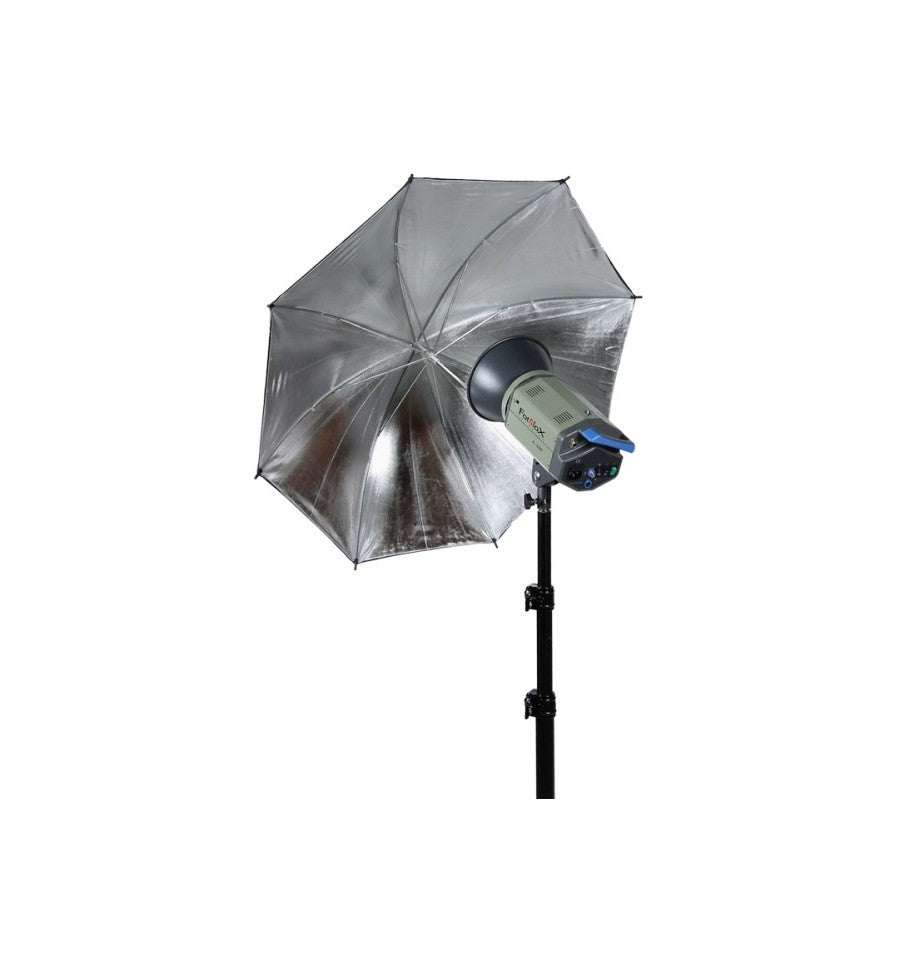 Paraguas reflectante plata-negro 84cm para estudio