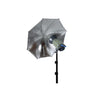 Paraguas reflectante plata-negro 101cm para estudio