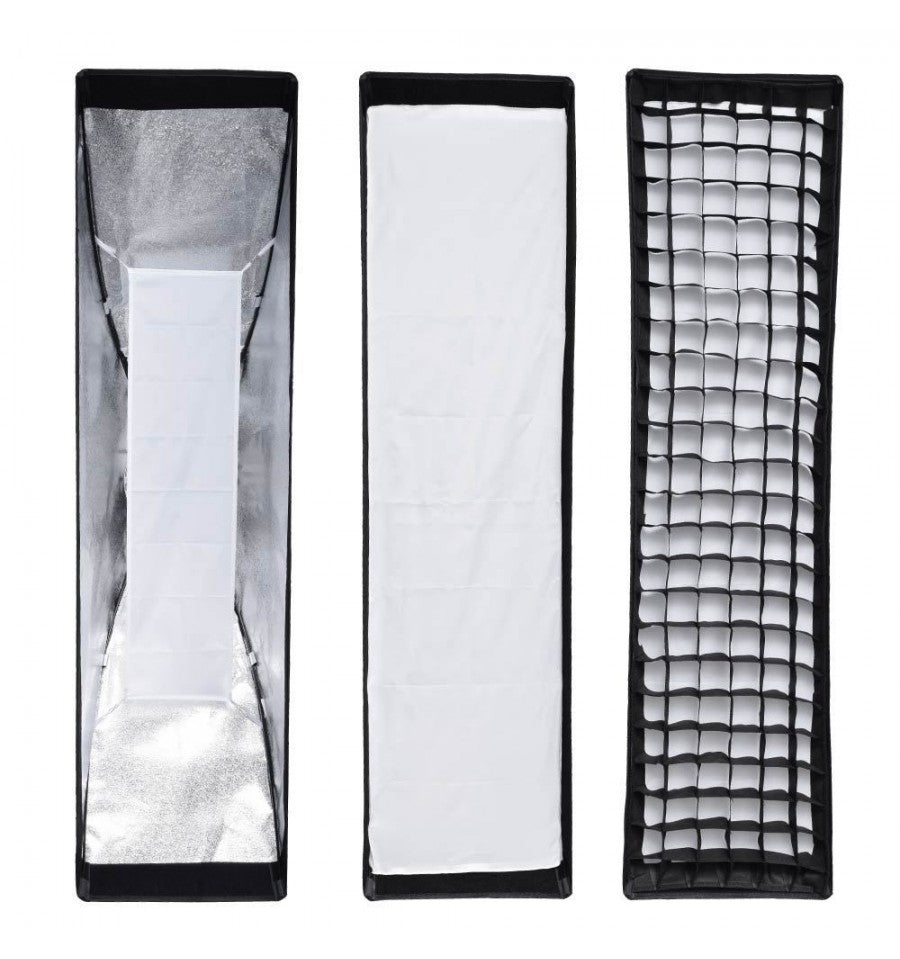 Softbox Strip Godox Premium 30x120cm con GRID para Elinchrom
