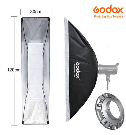 Softbox Strip Godox Premium 30x120cm para Bowens